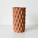The Diamond Flower Vase - Terracotta.webp