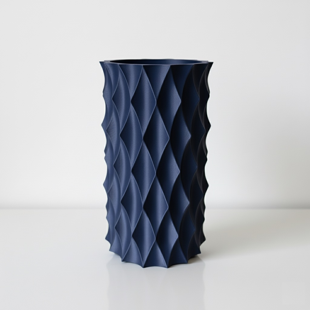 The Diamond Flower Vase - Blue.webp