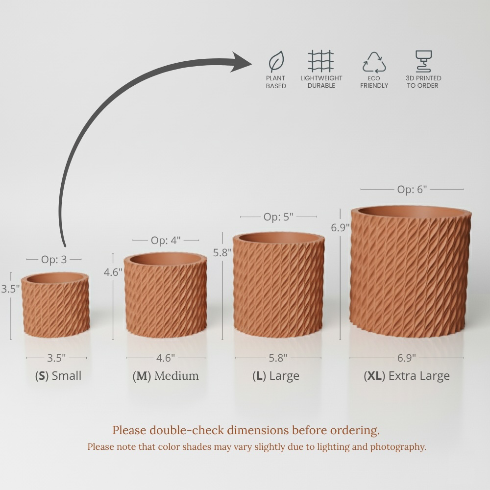 The Flow Planter Pot -  Sizes.webp