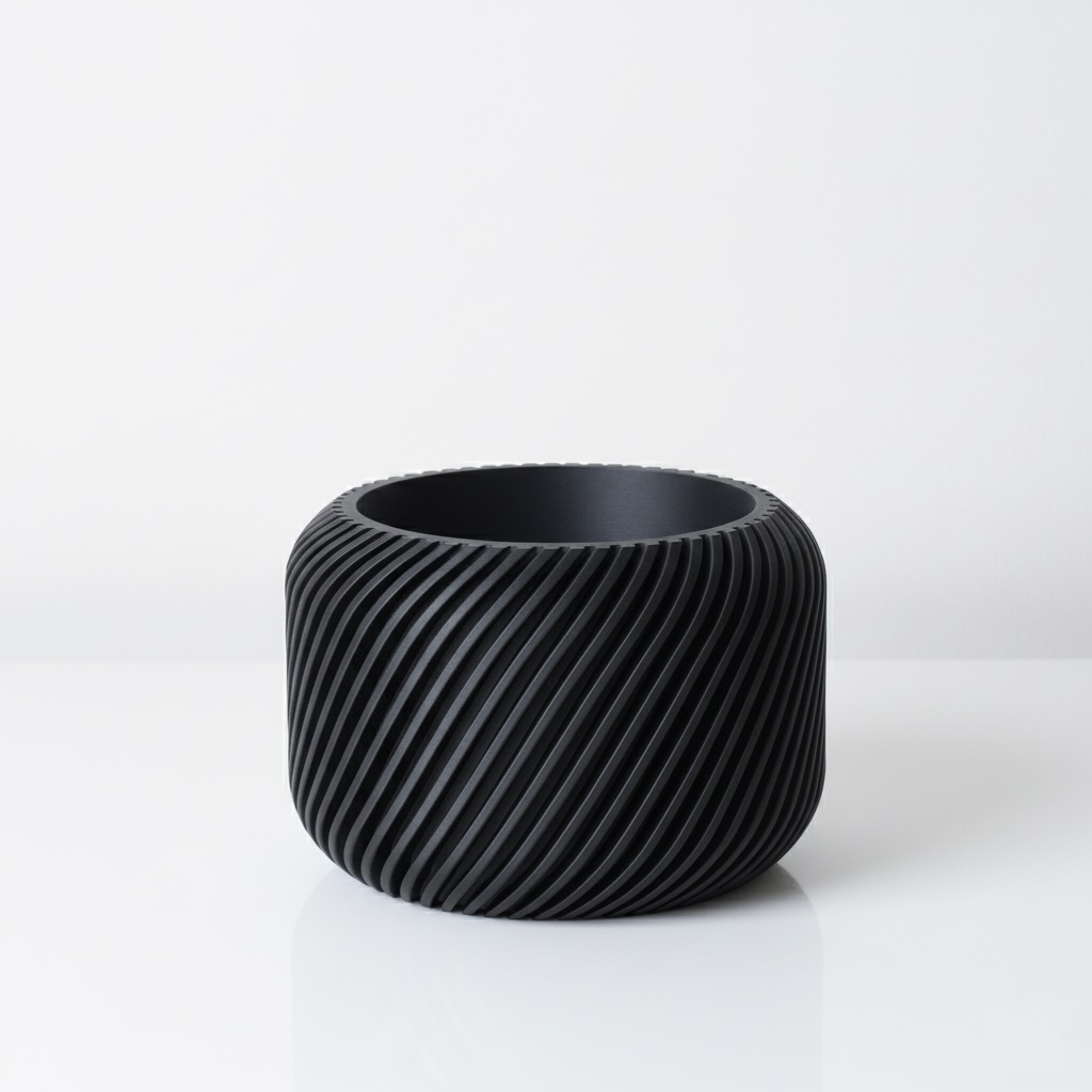 The Slant Planter Pot - Black.webp