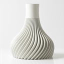 The Ridged Vase - White.webp