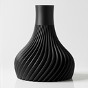 The Ridged Vase - Black.webp