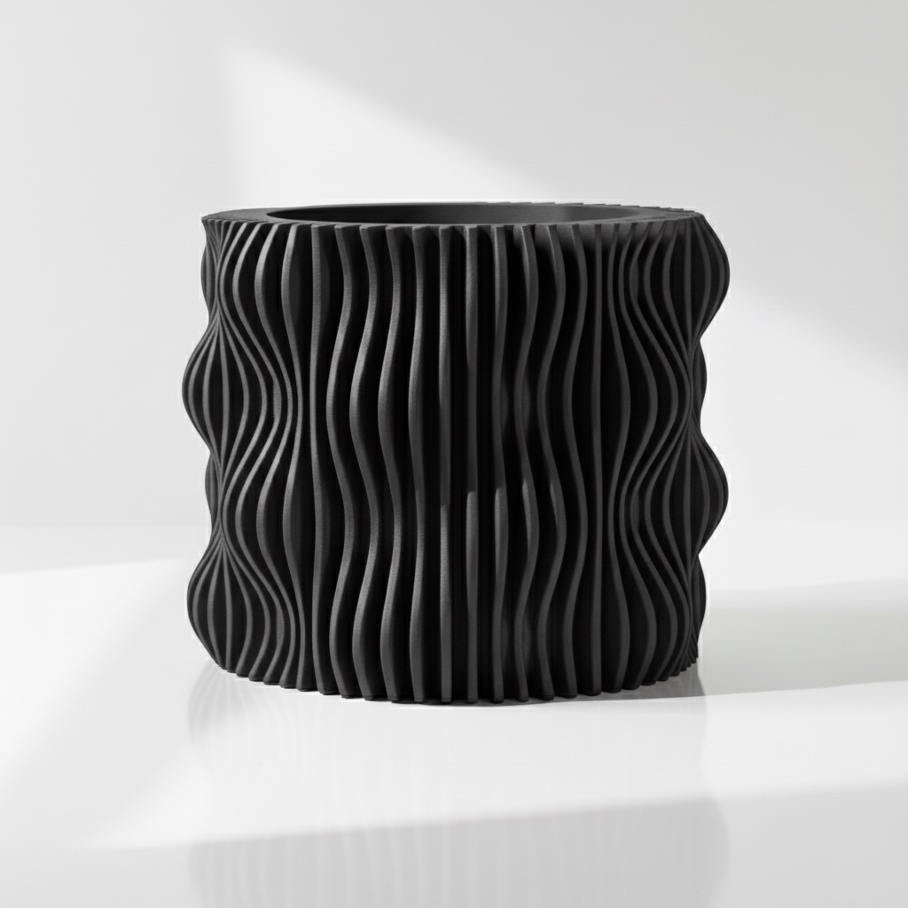 The Muxel Planter Pot - Black.webp