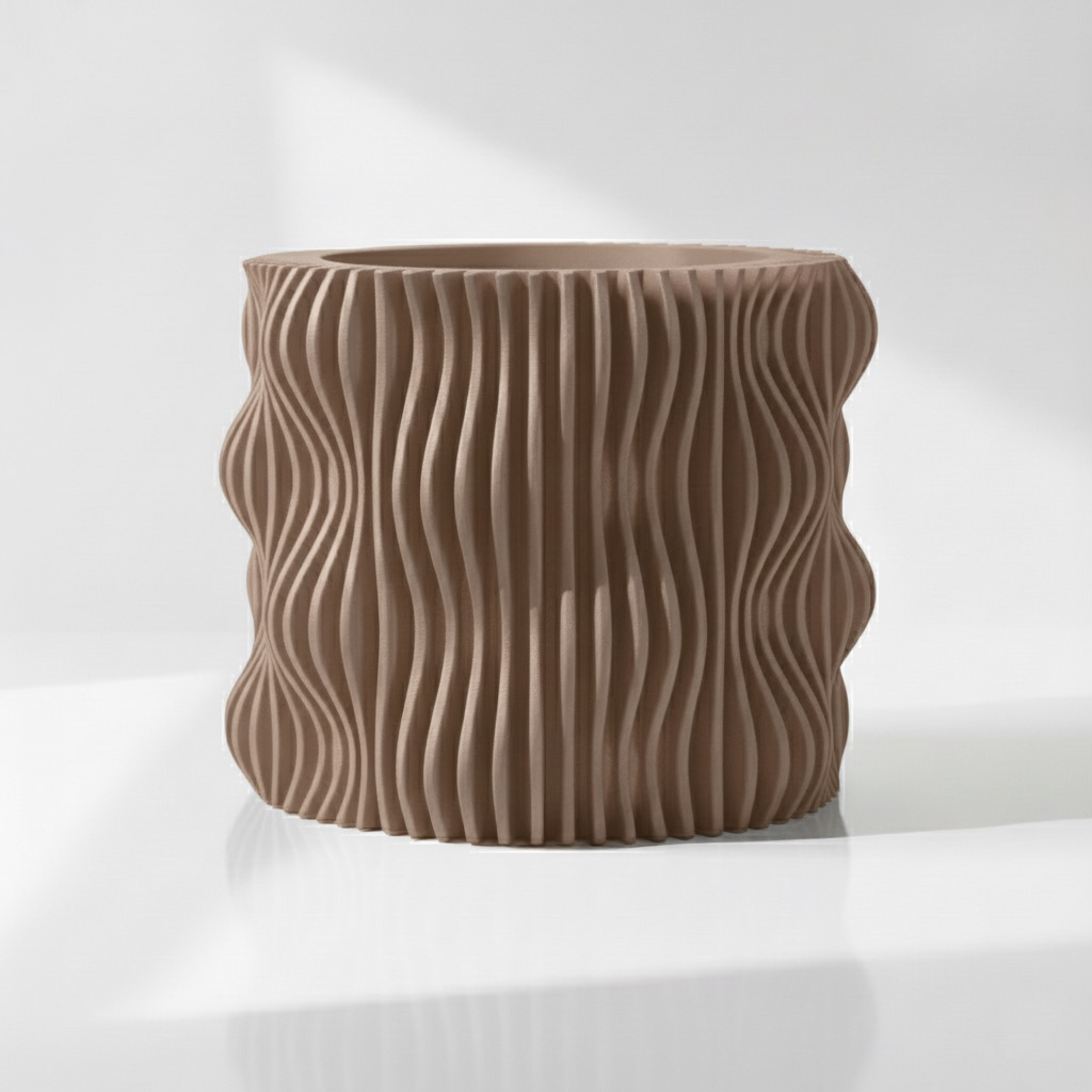 The Muxel Planter Pot - Brown.webp