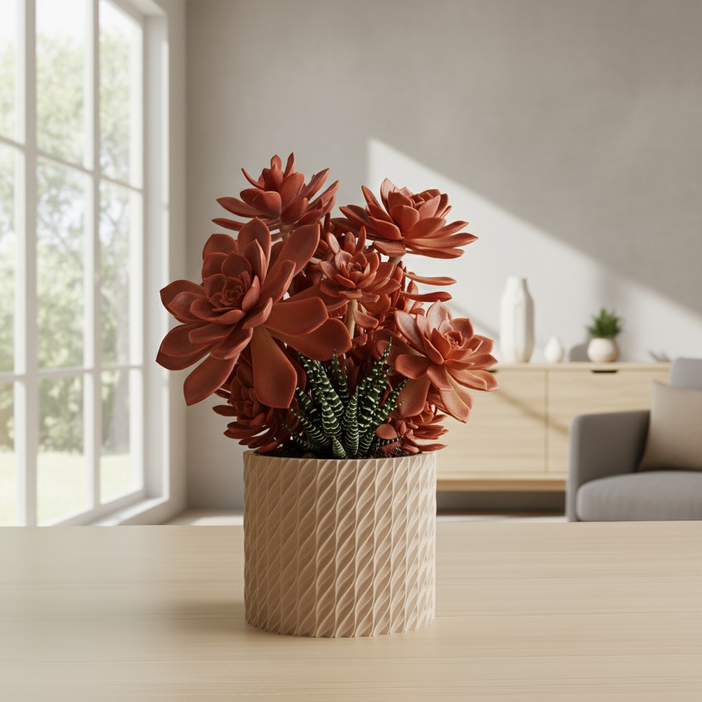 [PL-003-SM-WH] The Flow Planter Pot (Small, White)